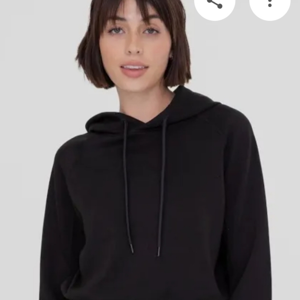 Mono B Black Hooded Tee Long‎ Sleeve